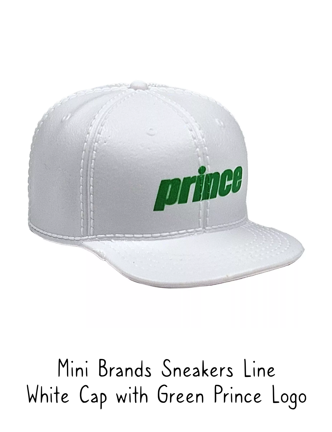 ZURU Mini Brands White Baseball Cap with Green Prince Logo
