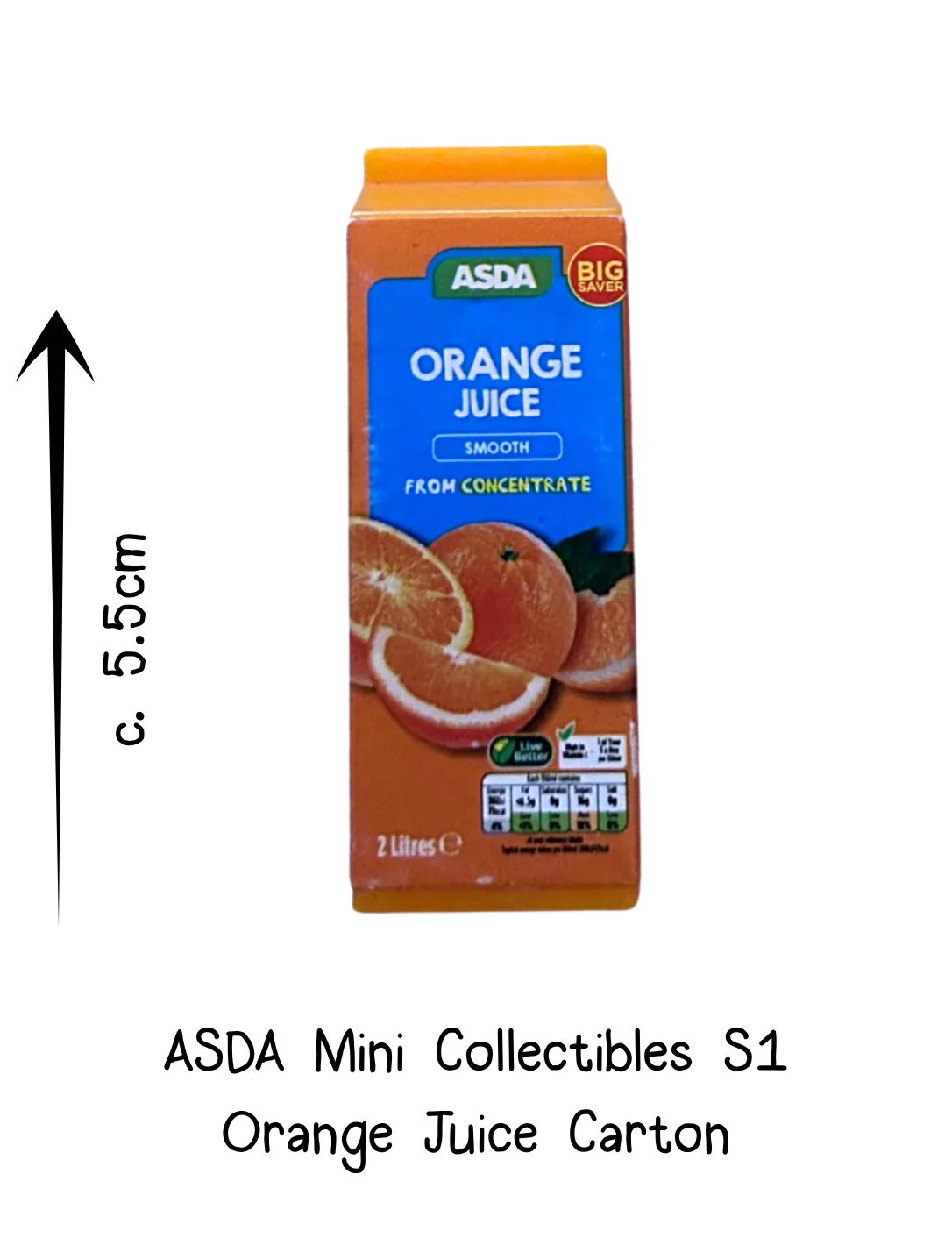 Asda Mini Collectibles Orange Juice Carton