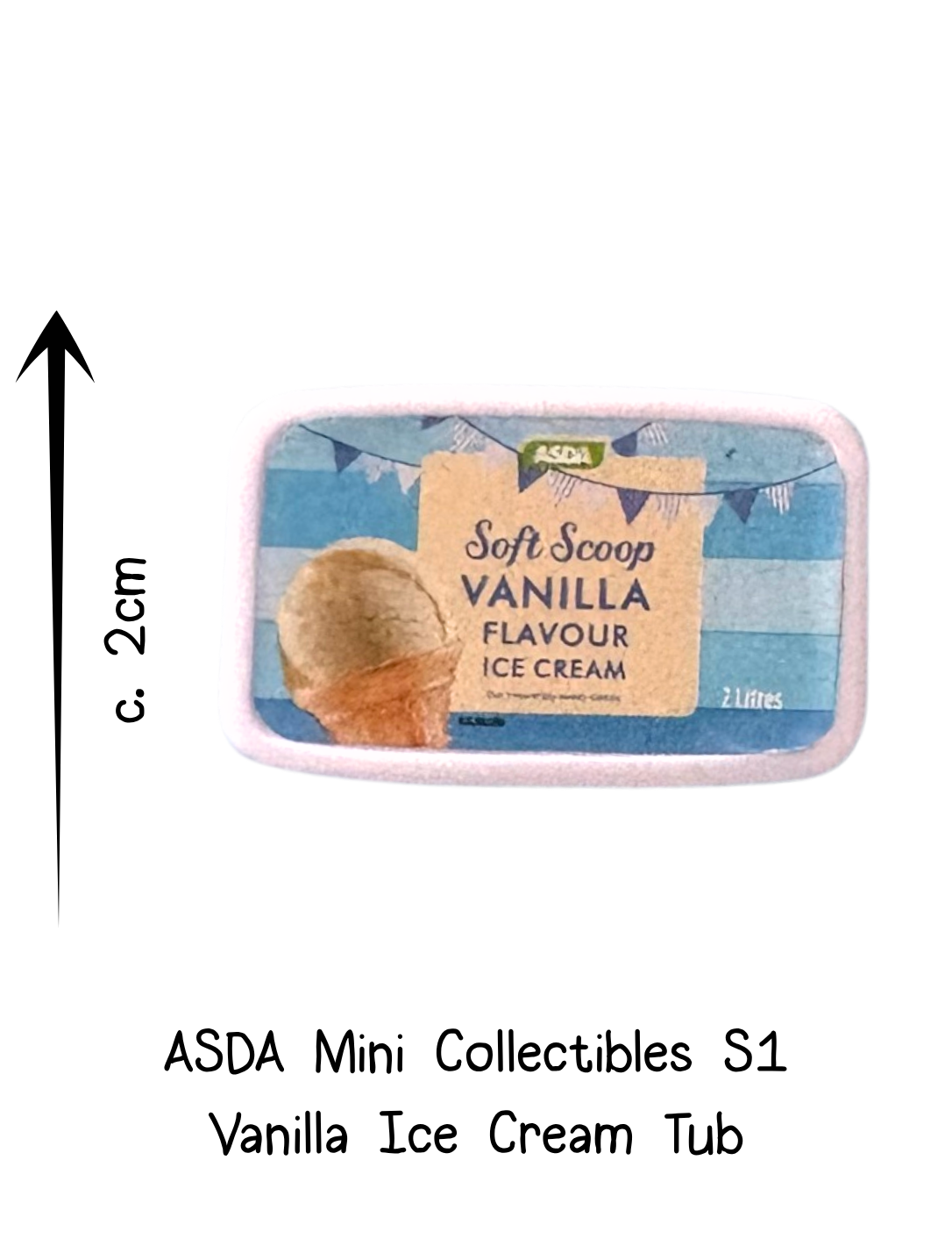Asda Mini Collectibles Vanilla Ice Cream Tub