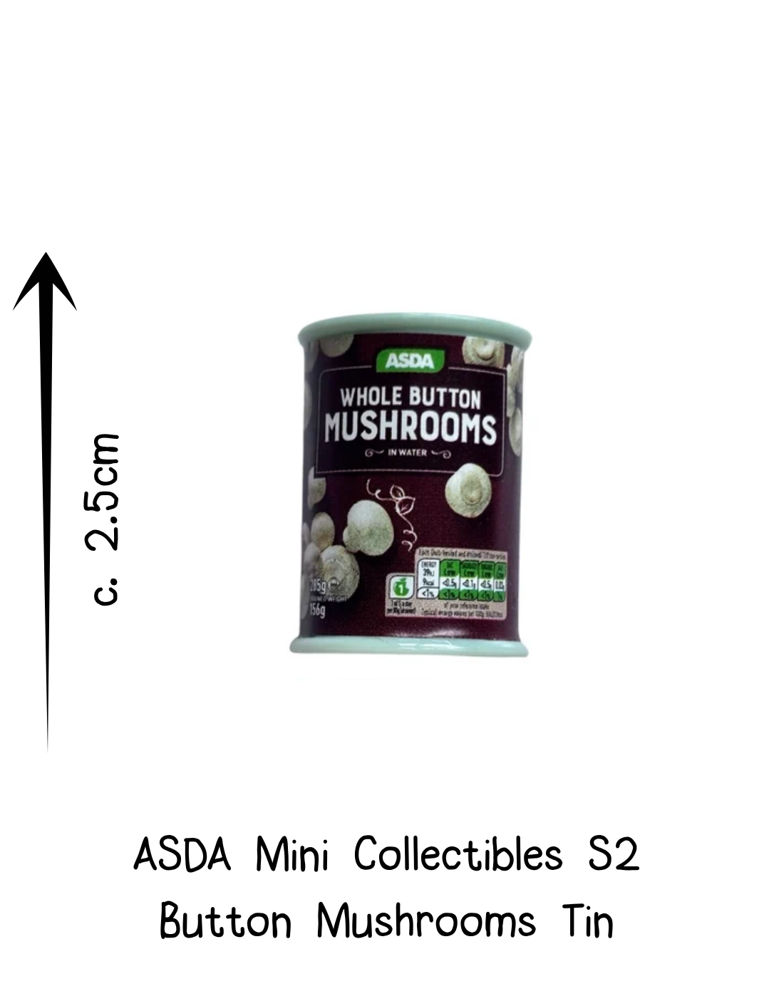 Asda Mini Collectibles Button Mushrooms Tin
