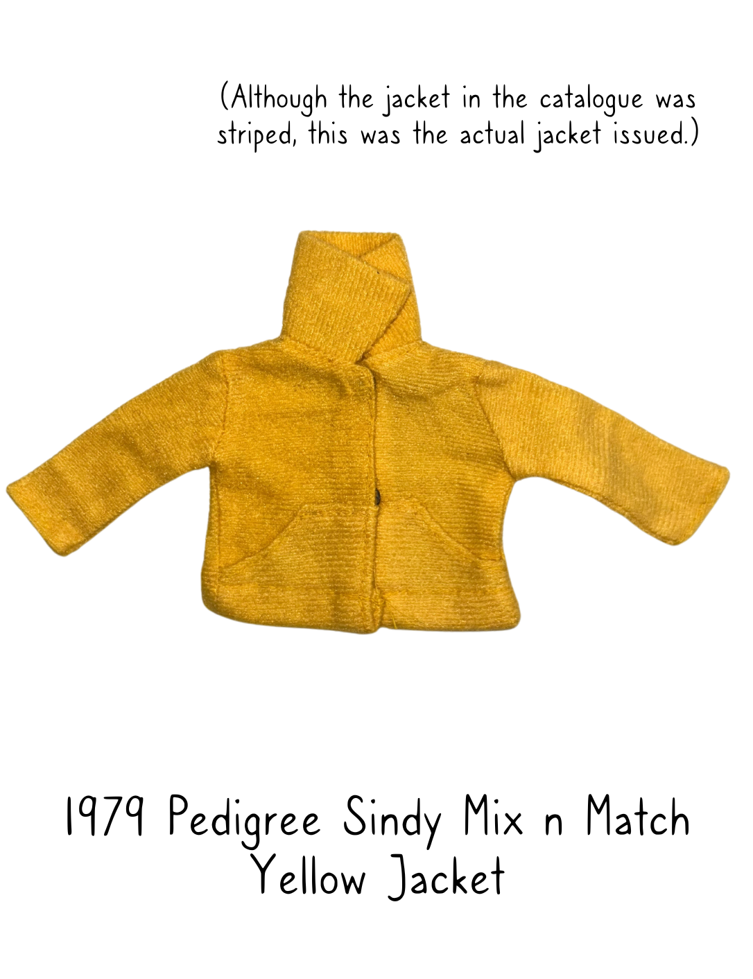 Pedigree Sindy 1979 Mix n Match Yellow Jacket