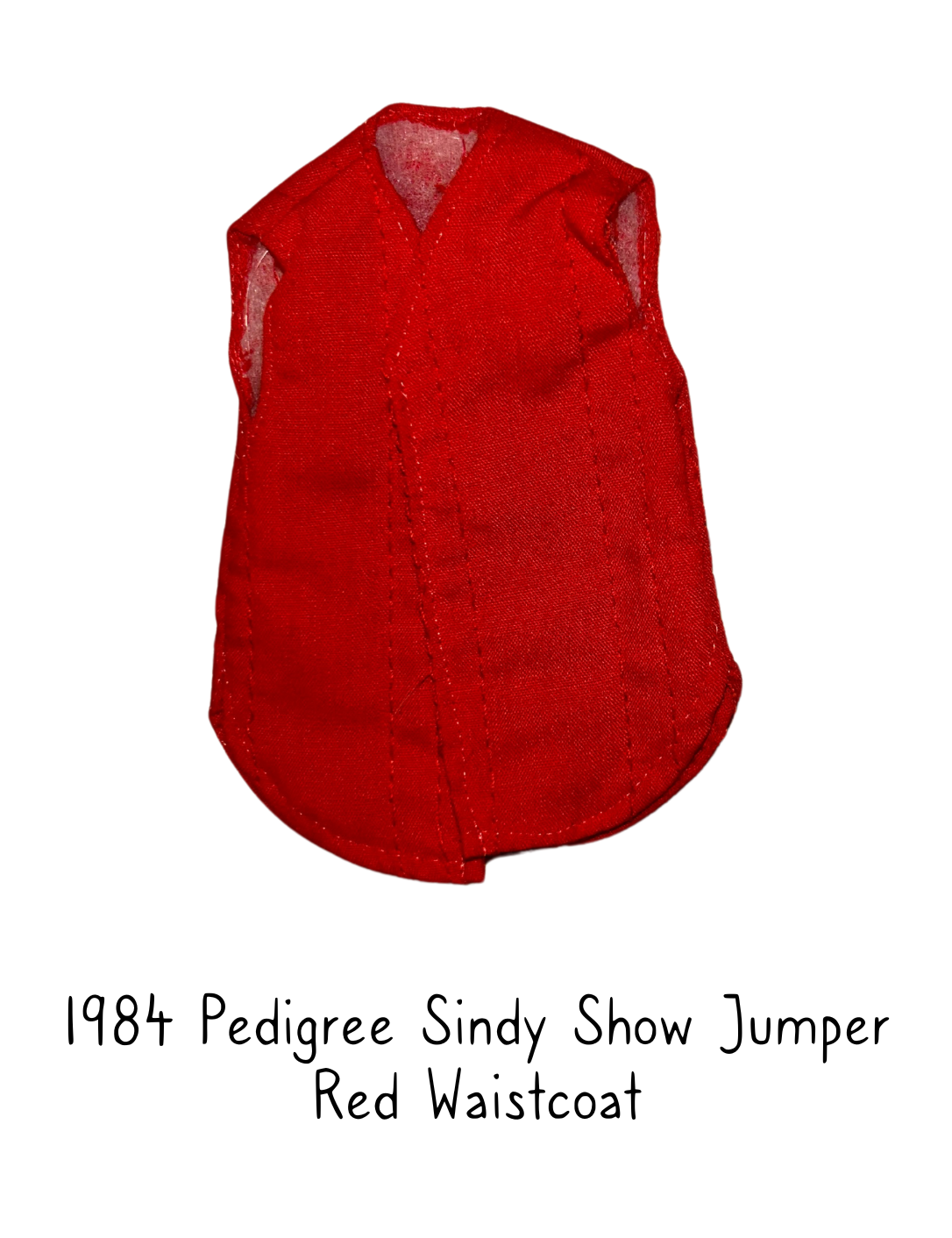 1984 Pedigree Sindy Fashion Doll Show Jumper Red Waistcoat