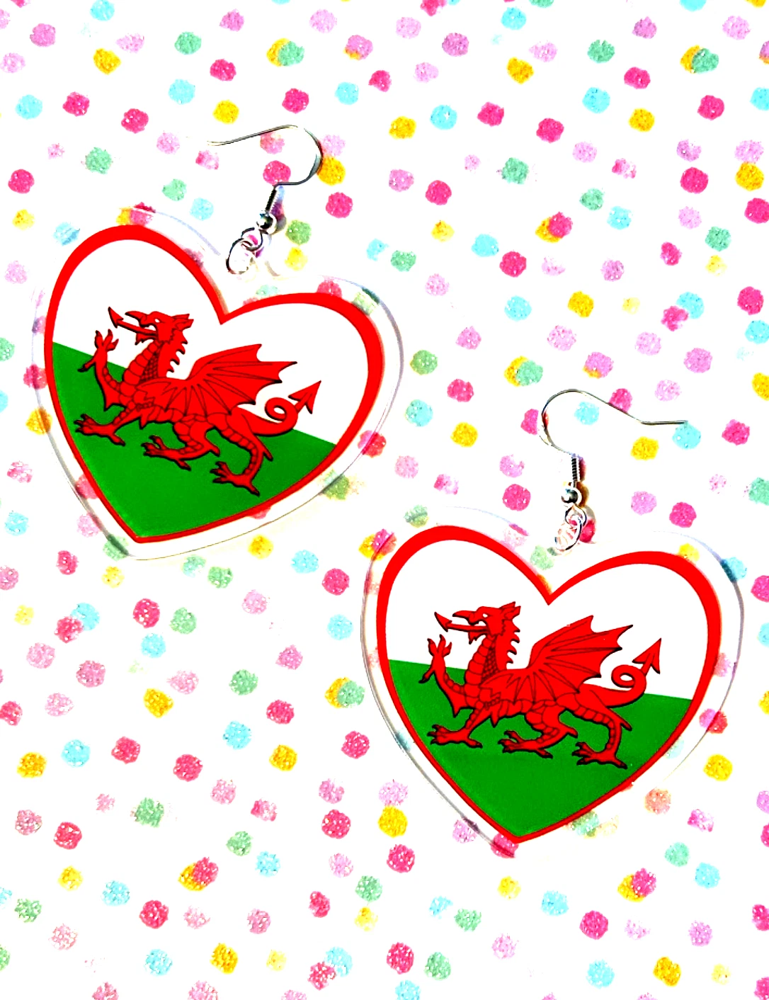 Welsh Flag Earrings