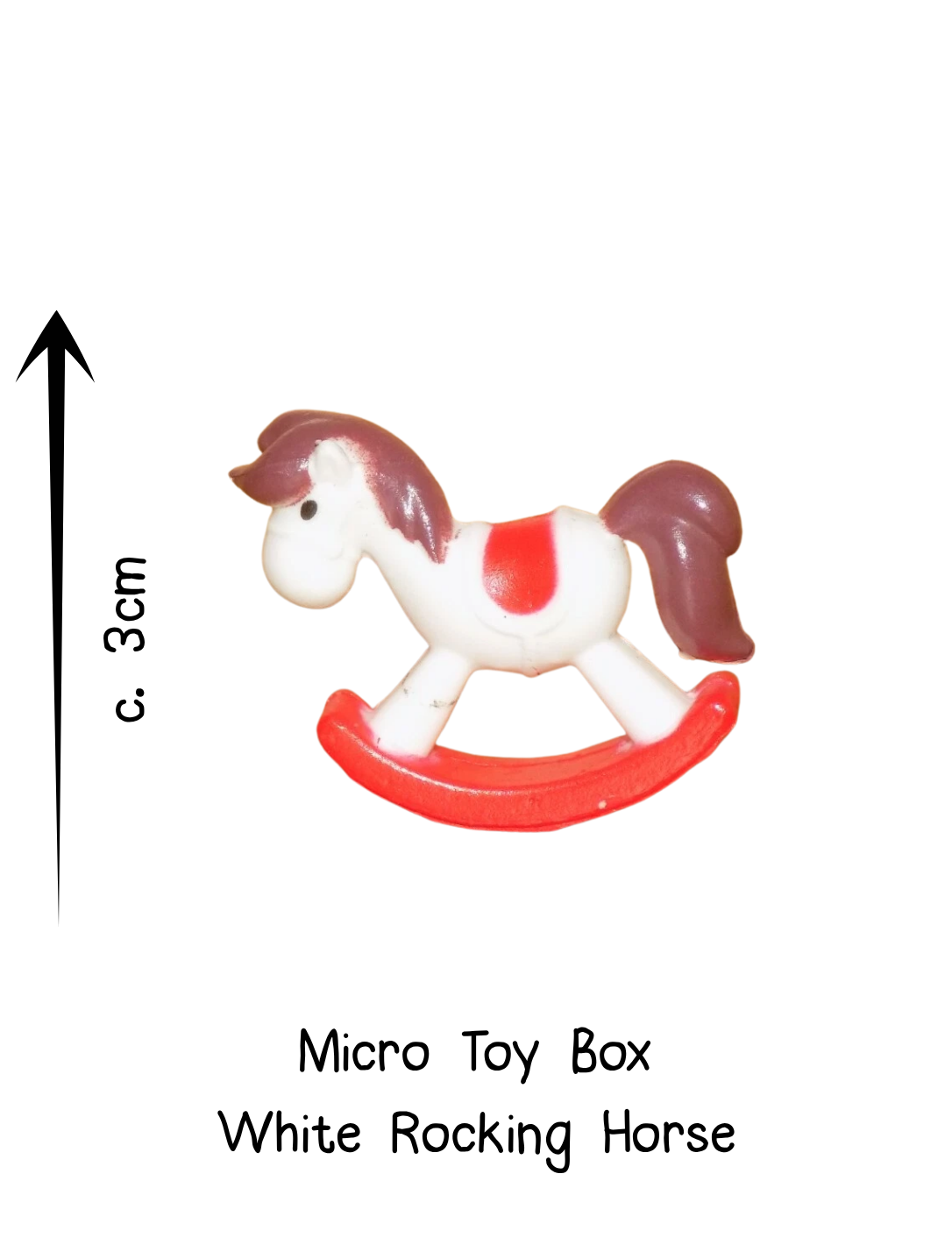 Micro Toy Box White Rocking Horse