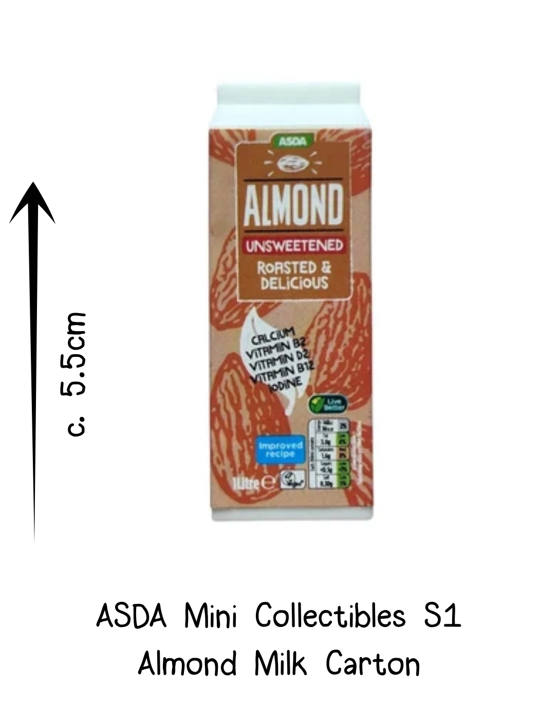 Asda Mini Collectibles Almond Milk Carton