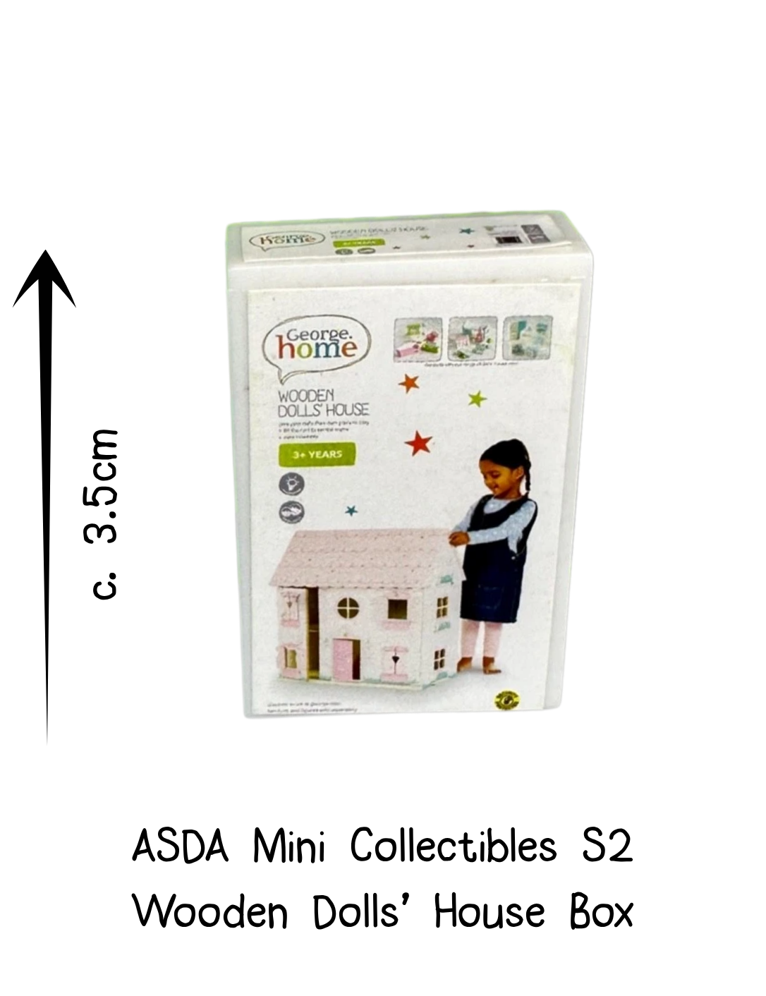 Asda Mini Collectibles Wooden Dolls' House Box