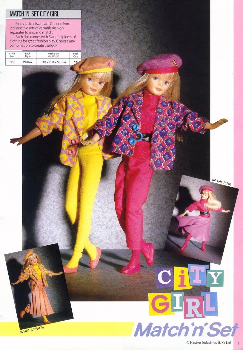 1987 Hasbro Sindy City Girl Range