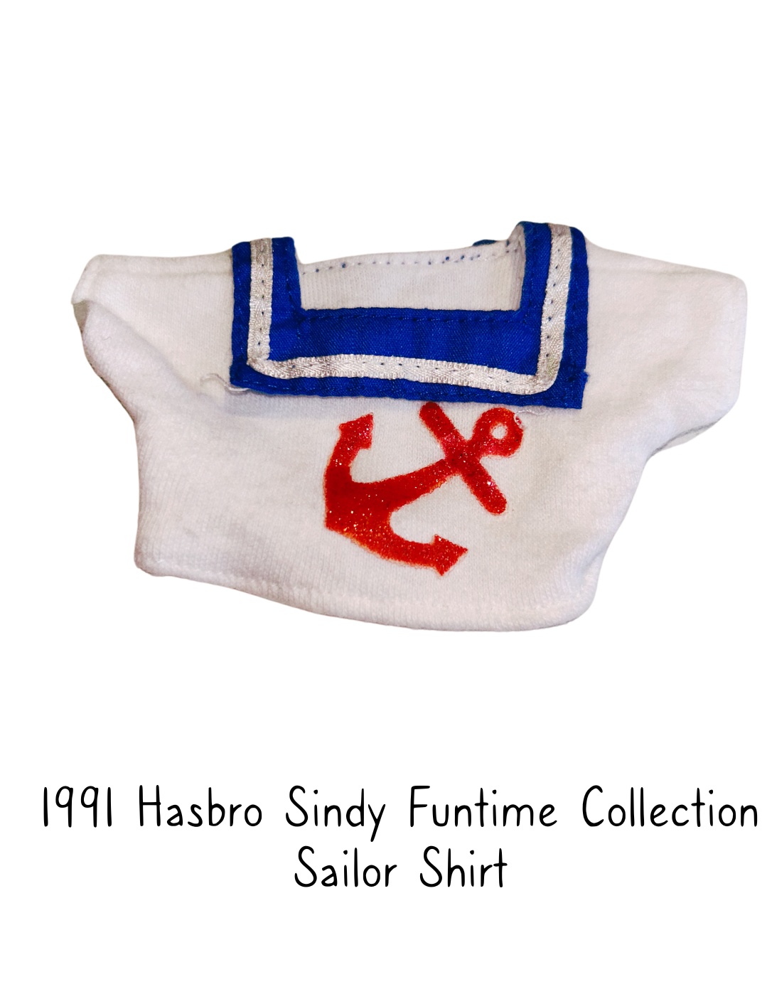 1991 Hasbro Sindy Fashion Doll Funtime Collection Sailor T-Shirt