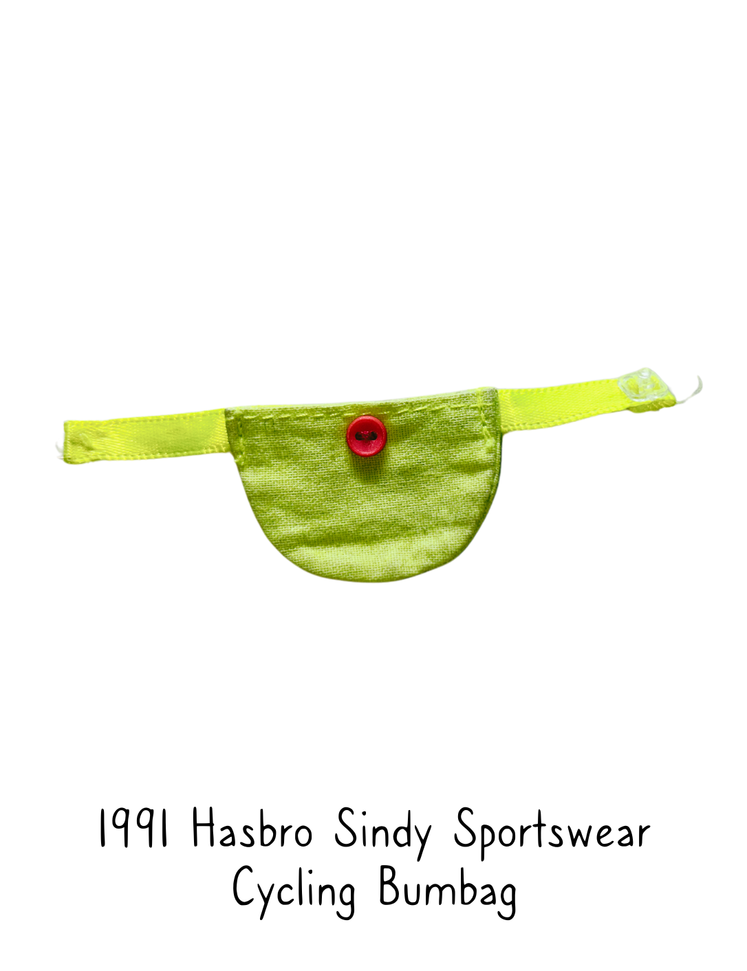 1991 Hasbro Sindy Sportswear Collection Yellow Cycling Bumbag