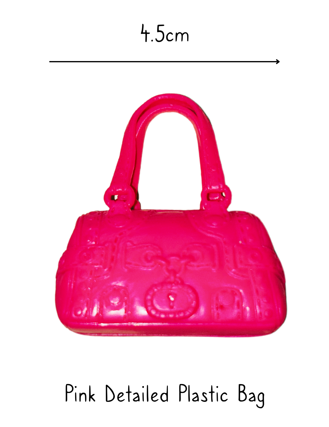Barbie Fashion Doll Pink Detailed Plastic Handbag