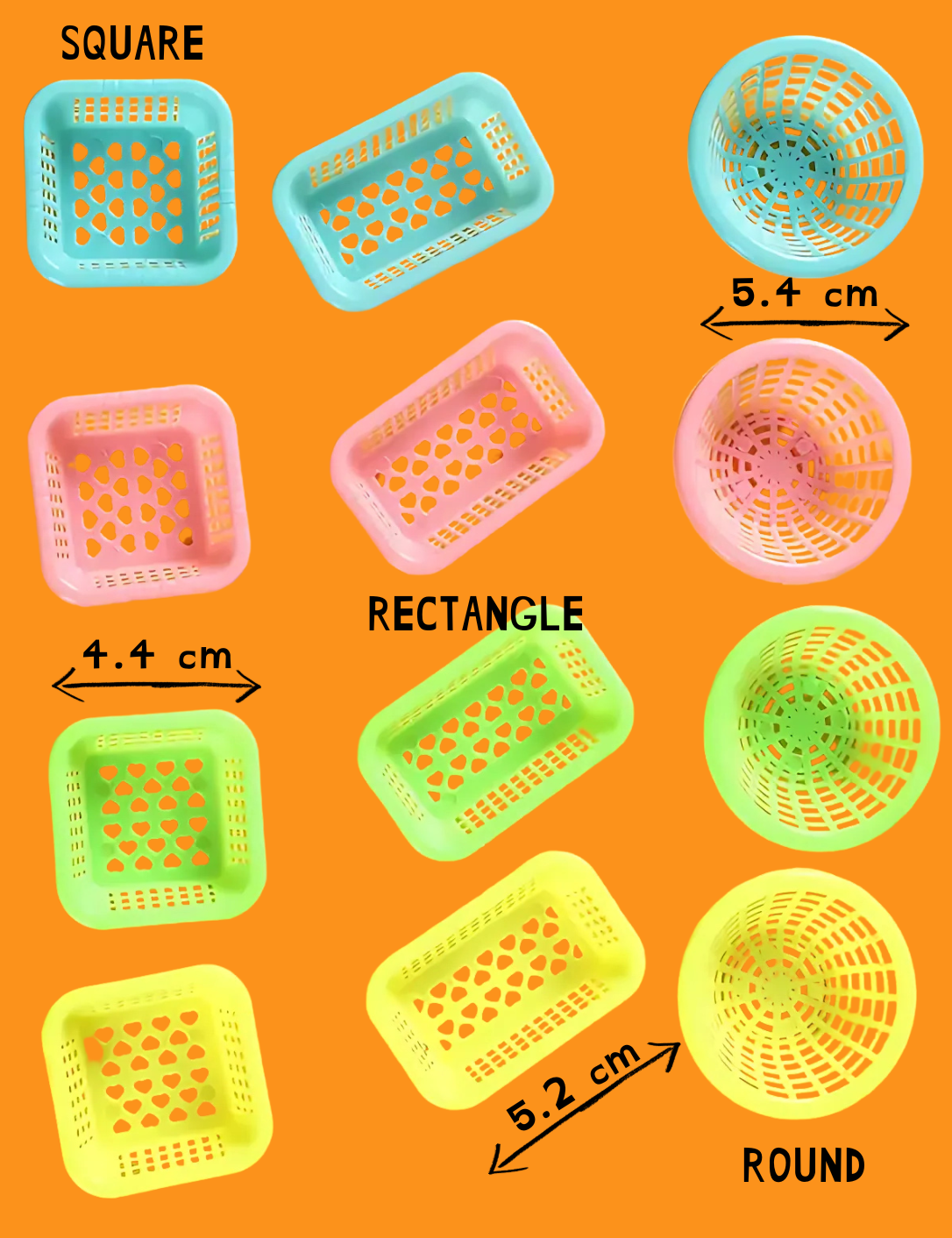 Miniature Plastic Baskets