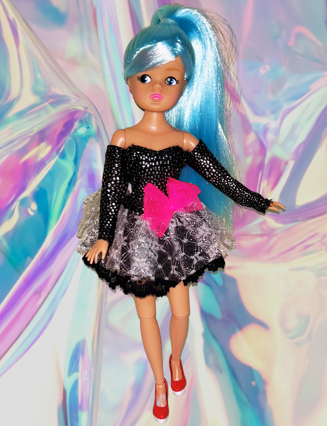 1994 Hasbro Sindy Party Collection black dress