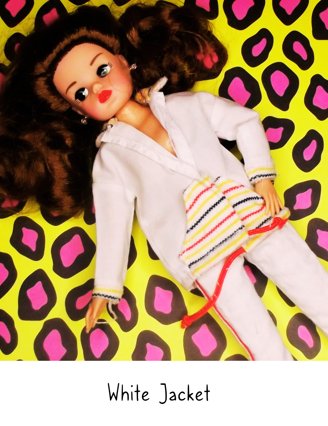 1984 - 1985 Pedigree Sindy Doll Casuals Fashion White Jacket