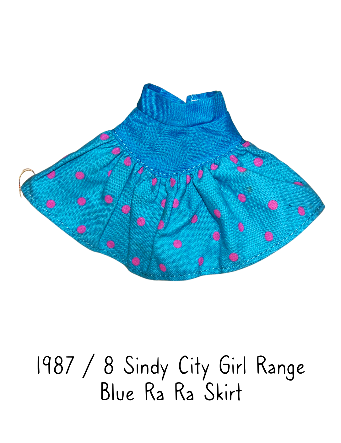 1987 Hasbro Sindy City Girl Blue Ra Ra Skirt