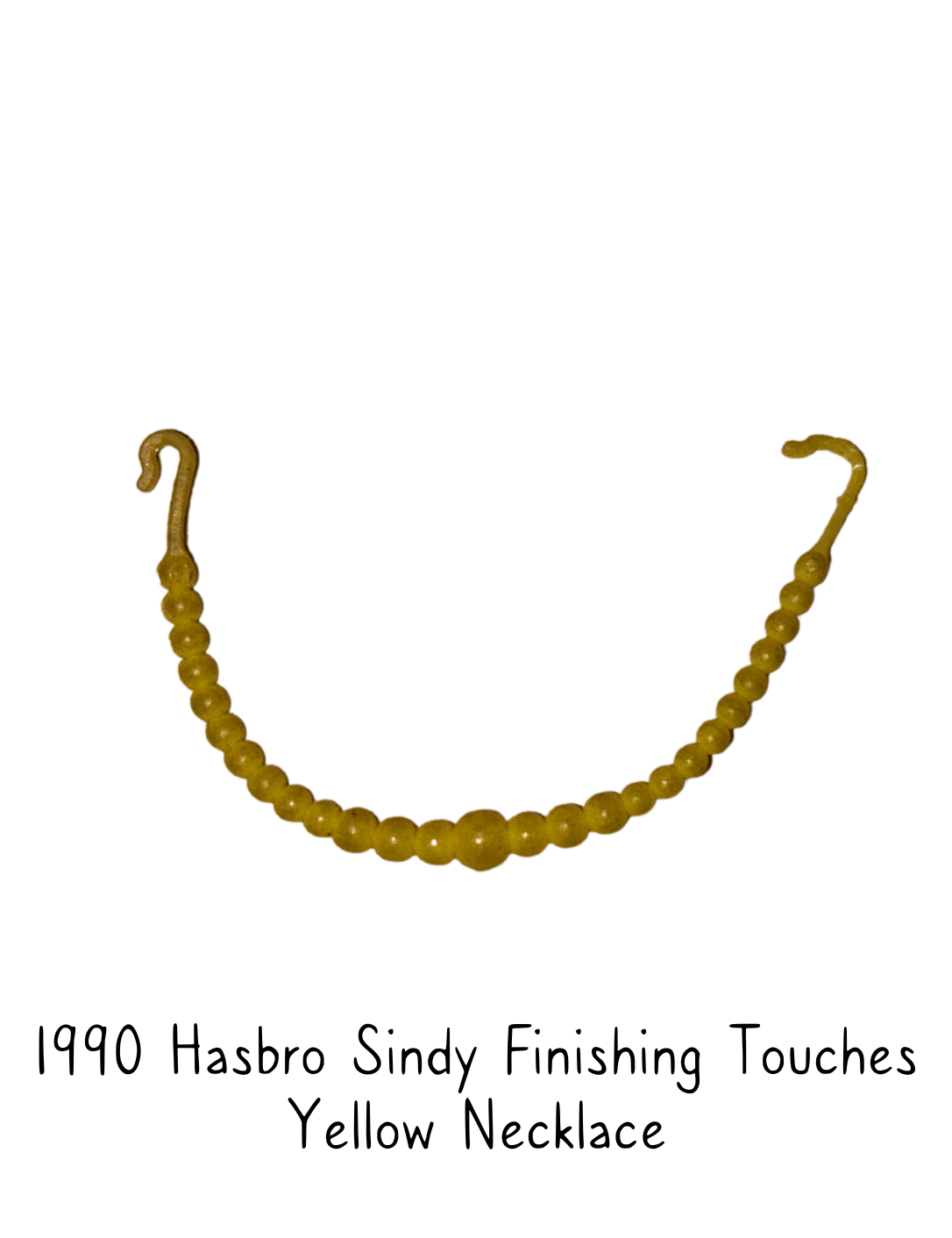 1991 Hasbro Sindy Finishing Touches Yellow Necklace
