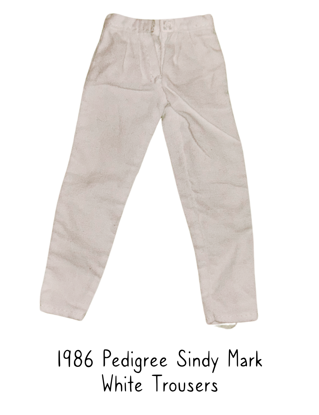 1986 Pedigree Sindy Friend Mark Fashion Doll White Trousers