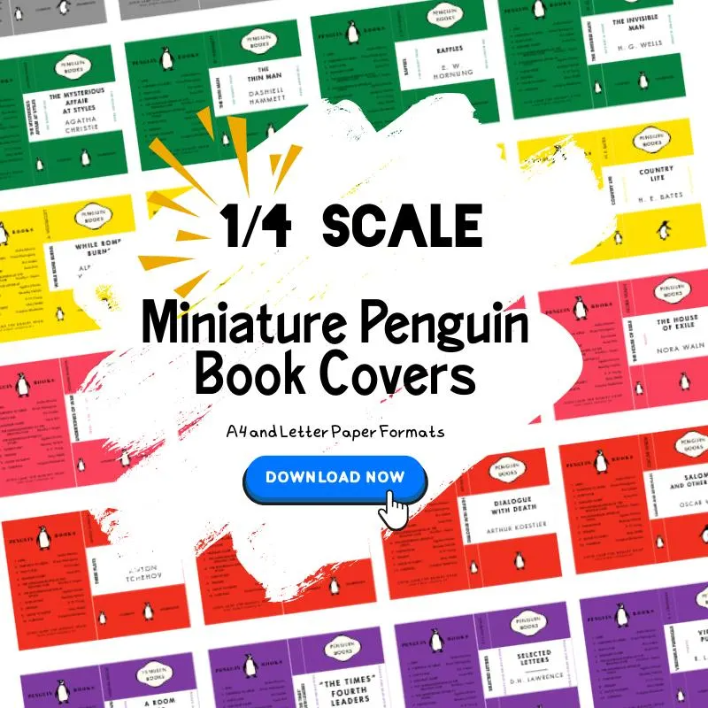 1/4 Scale Vintage Penguin Book Covers
