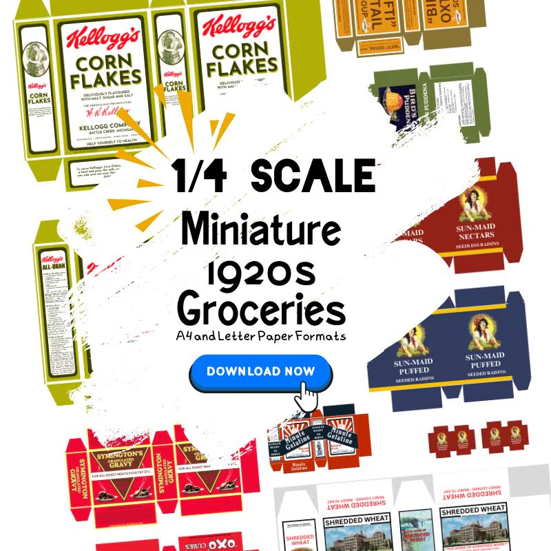 1/4 Scale 1920s Miniature Groceries