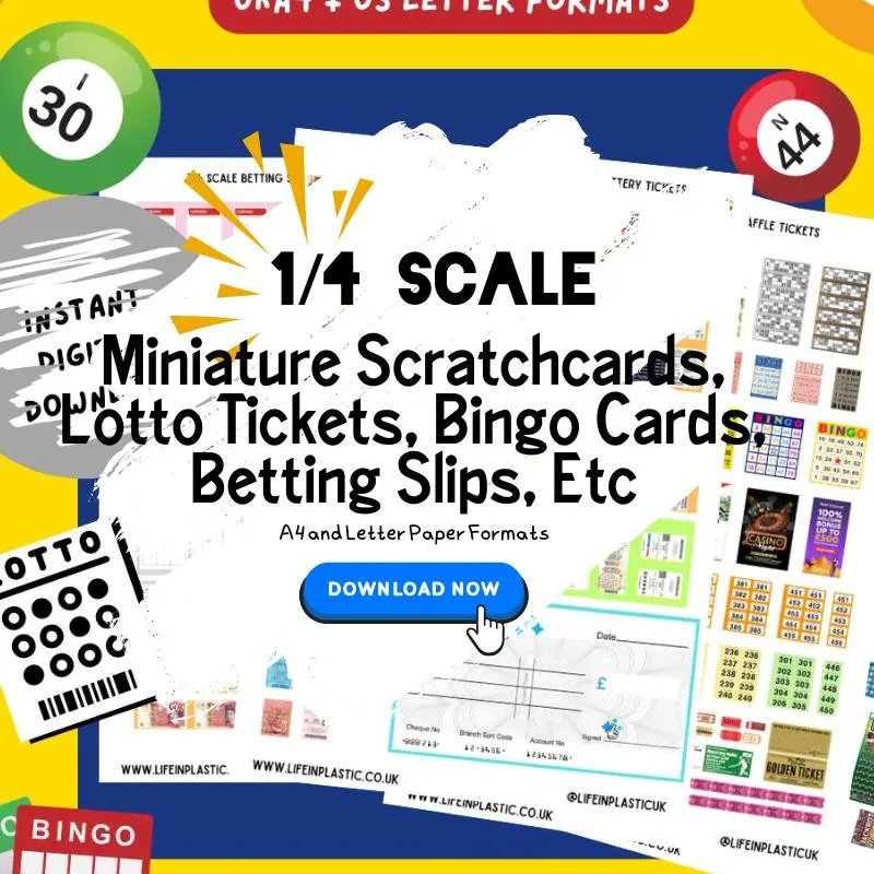 1/4 Scale Gambling Ephemera