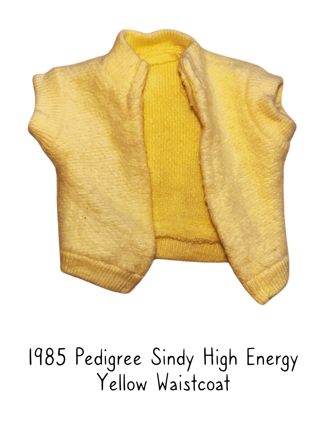 1985 Pedigree Sindy Fashion Doll High Energy Tracksuit Yellow Waistcoat