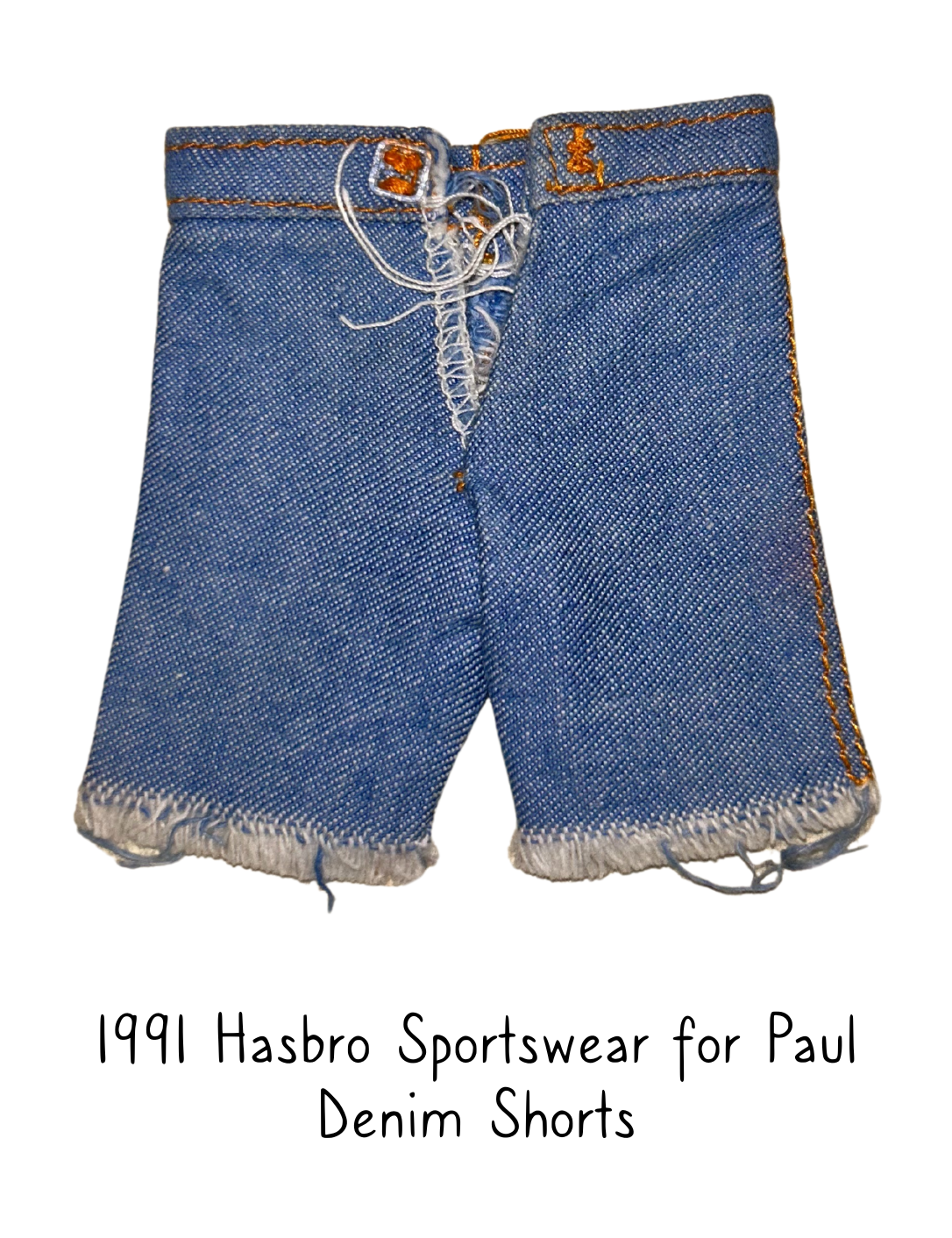 1991 Hasbro Sportswear for Paul Fashion Doll Denim Shorts