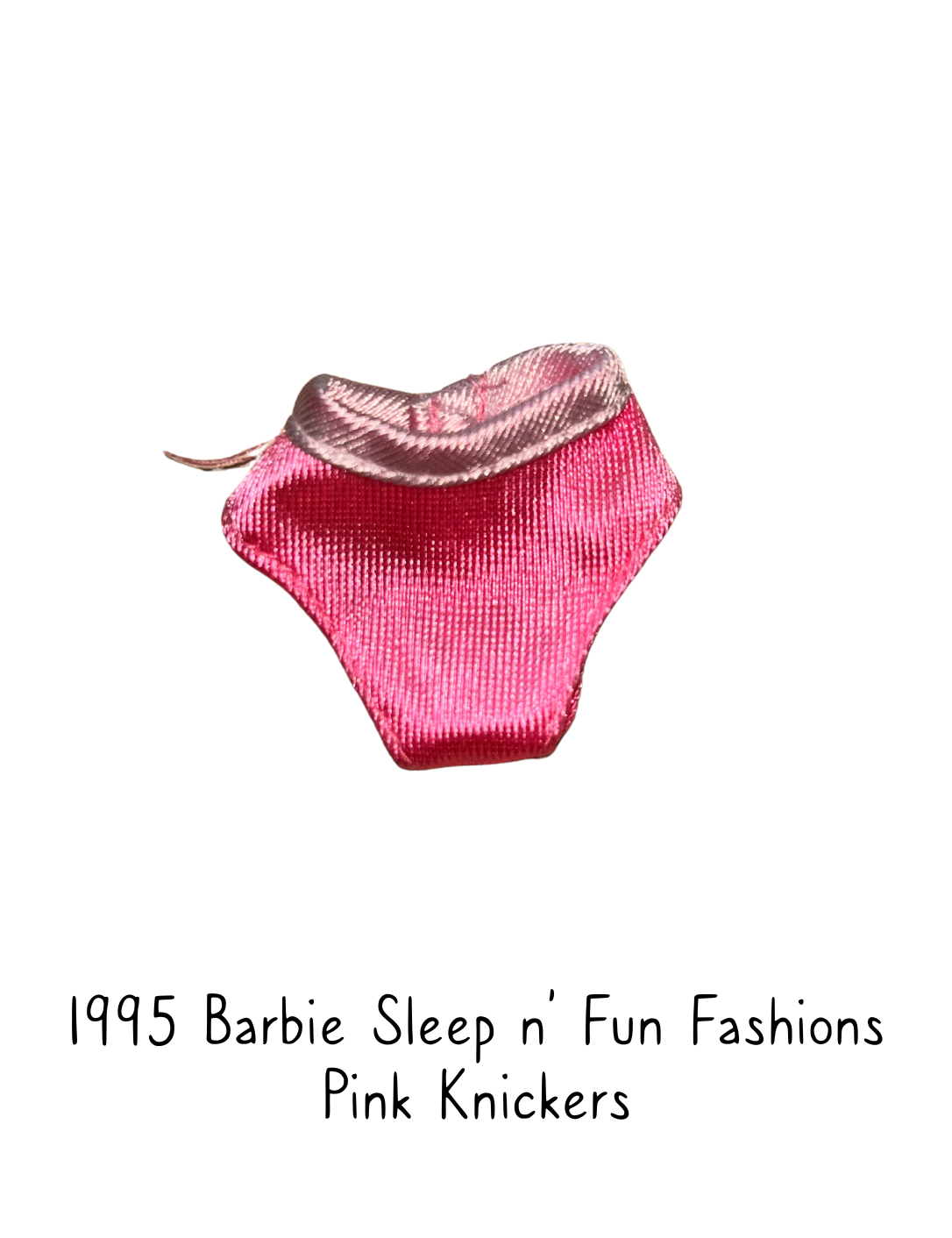 1995 Barbie Sleep n' Fun Fashions Pink Knickers with White Waistband
