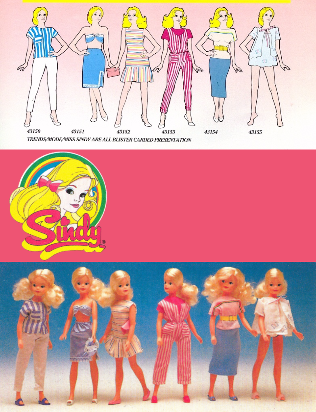1986 Pedigree Miss Sindy Fashion Doll Range