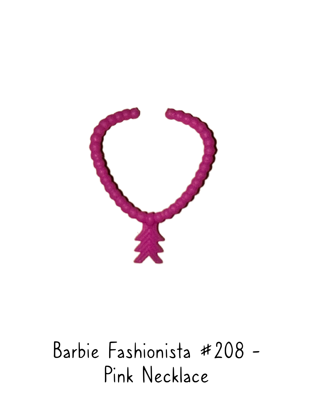 Barbie Fashionista #208 Doll Pink Necklace