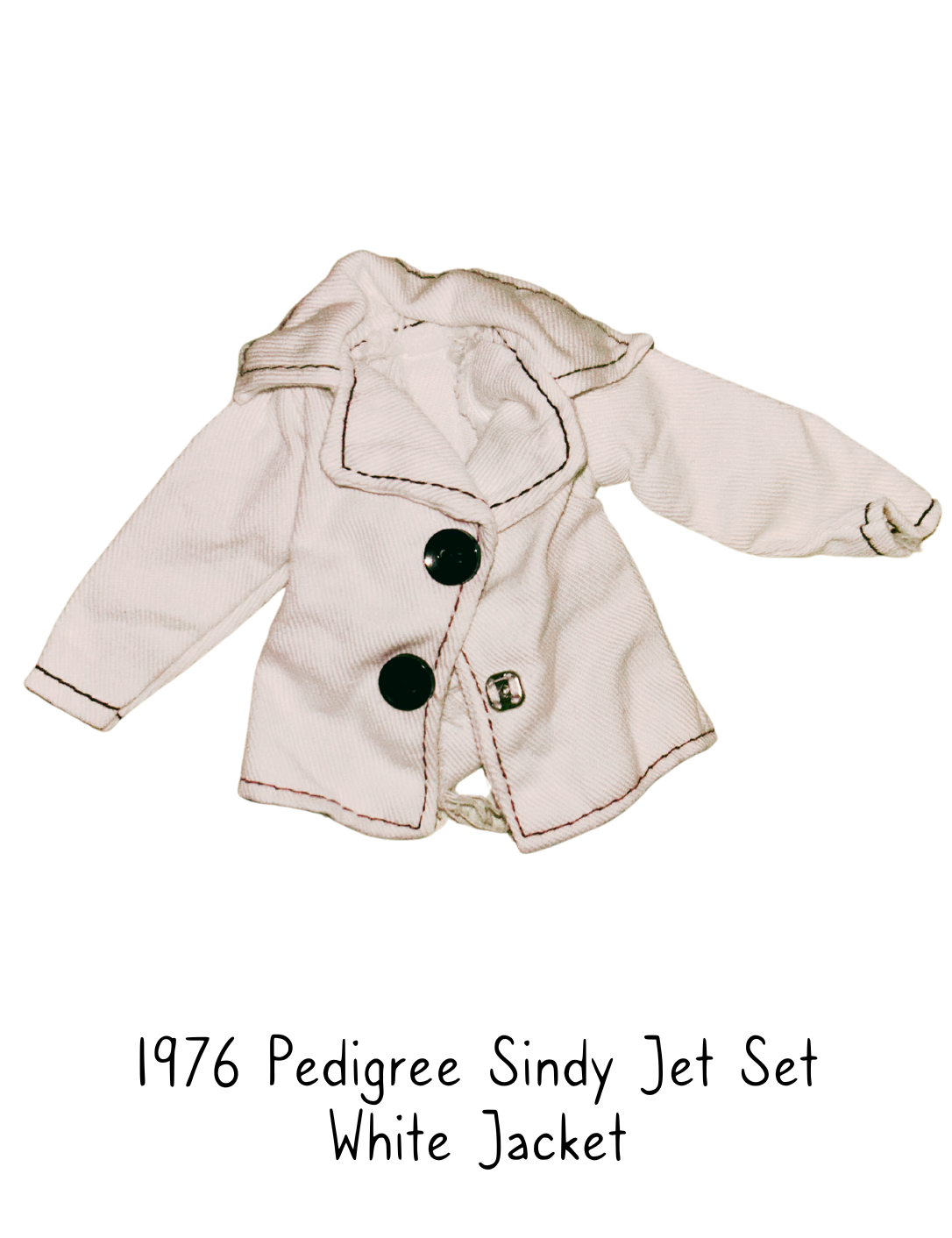 1976 Pedigree Sindy Fashion Doll Jet Set White Jacket