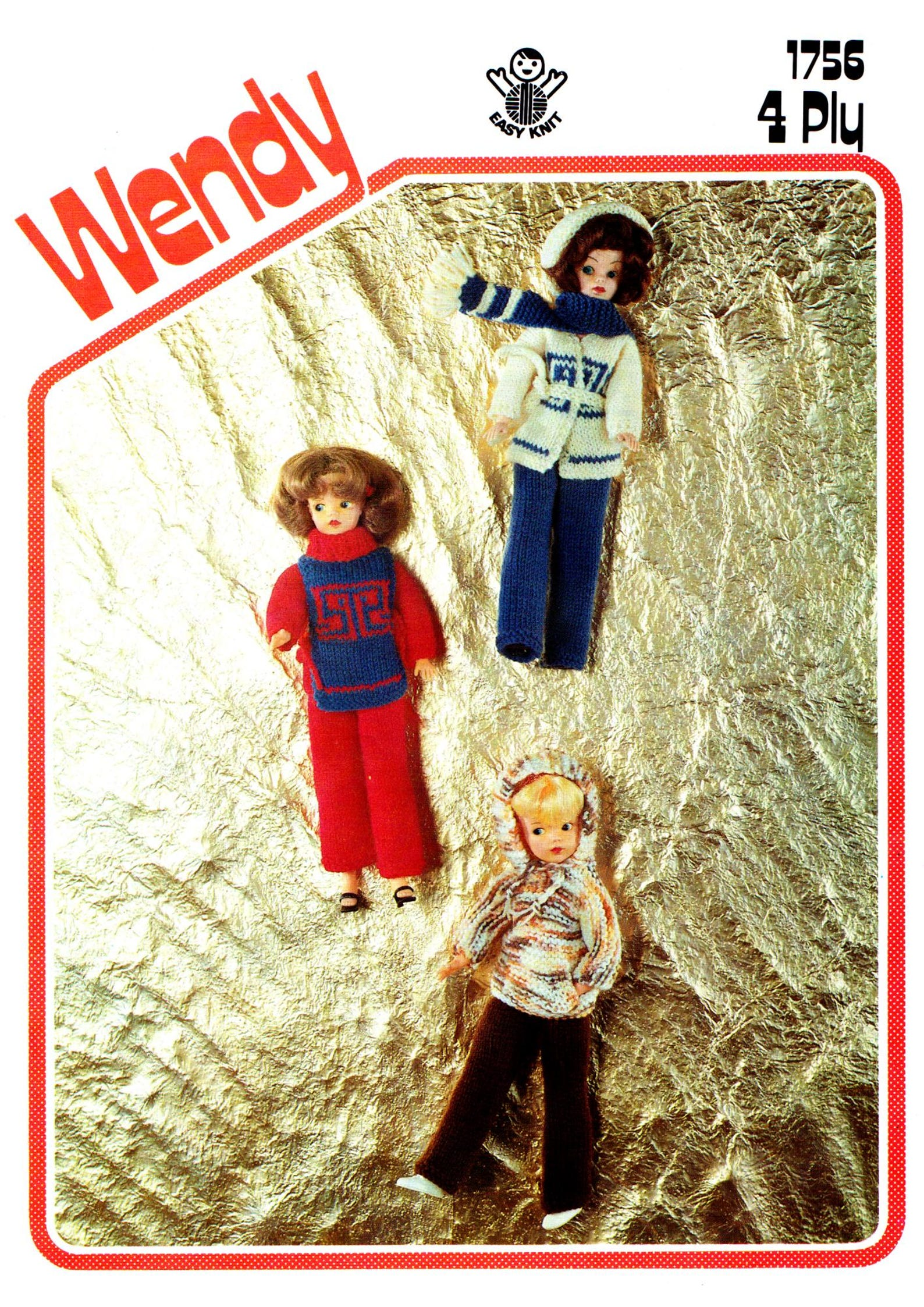 Wendy 1756 Sindy Doll Outfit Knitting Pattern