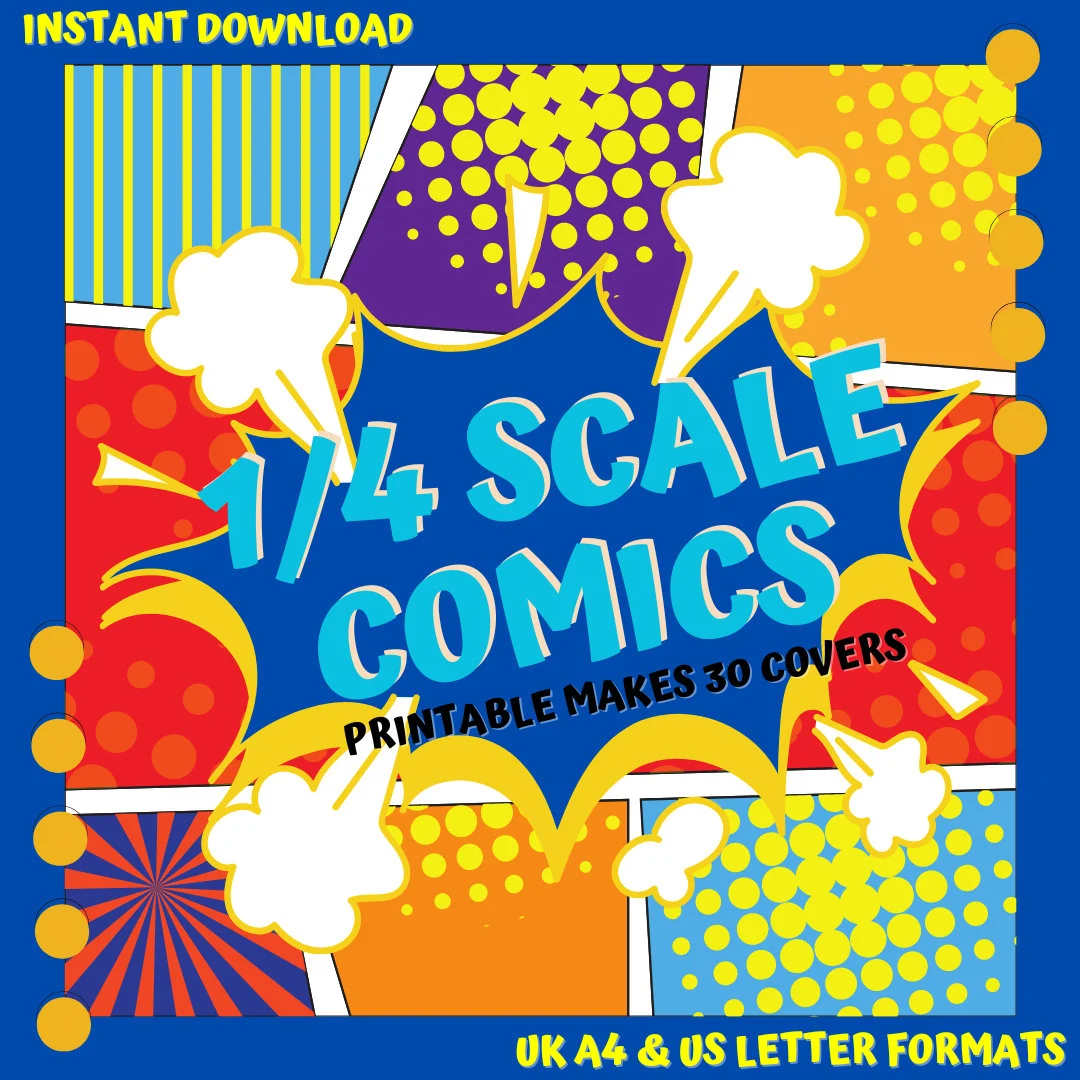 1/4 Scale Miniature Comic Book Covers