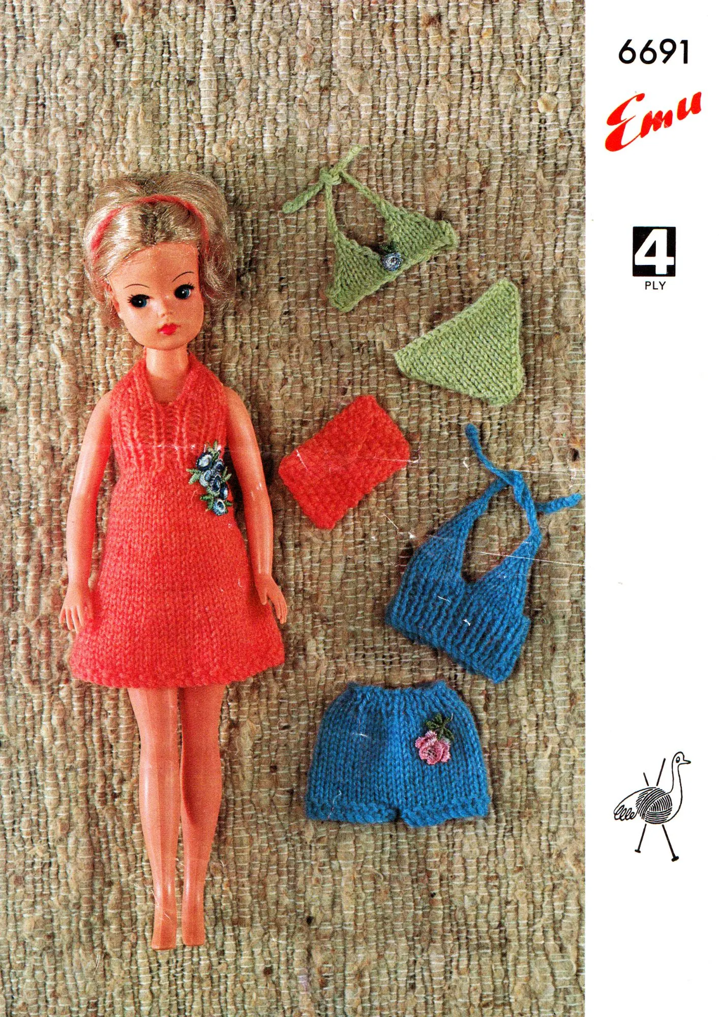 Emu 6691 Sindy Doll Knitting Pattern