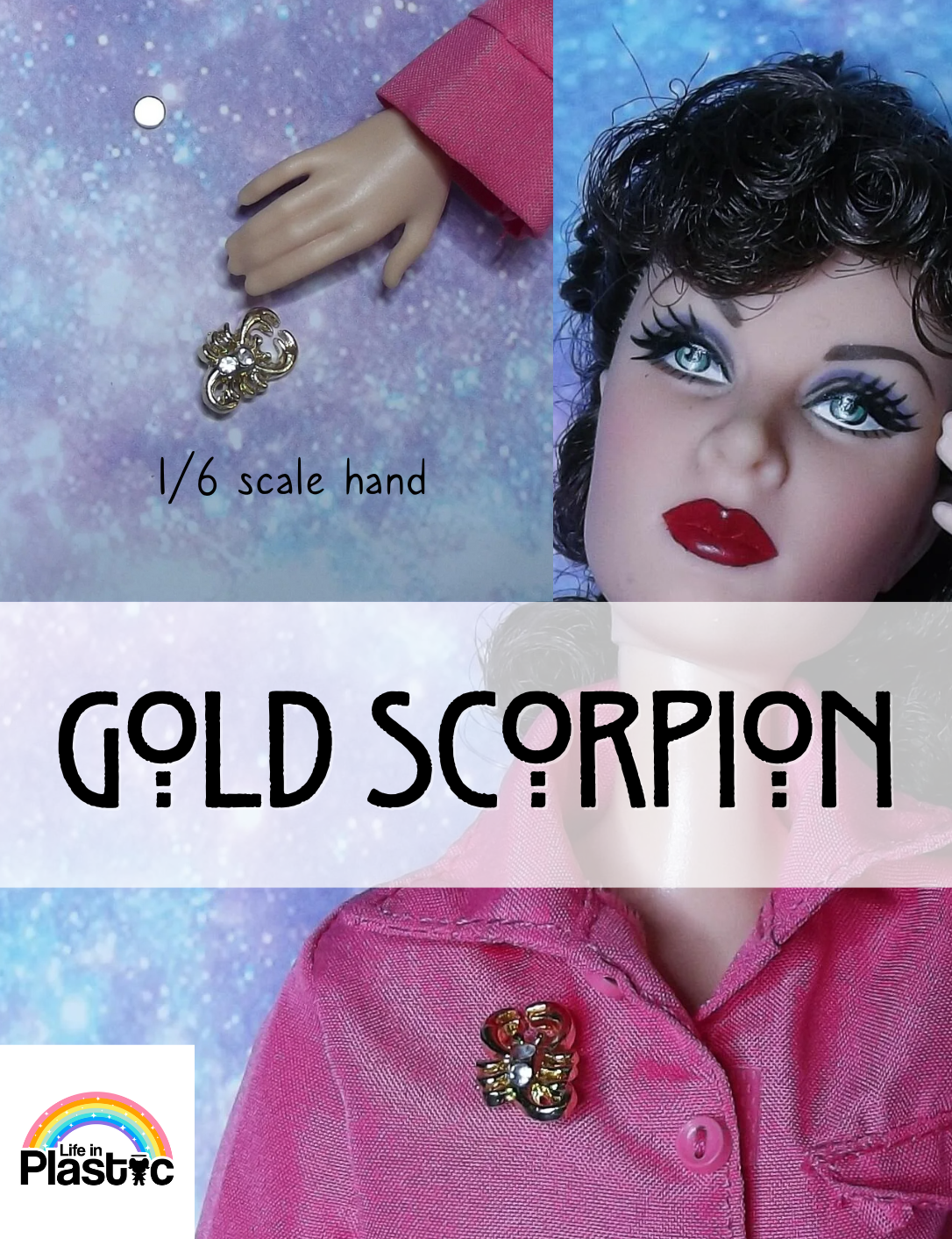 Gold Scorpion Doll Badge