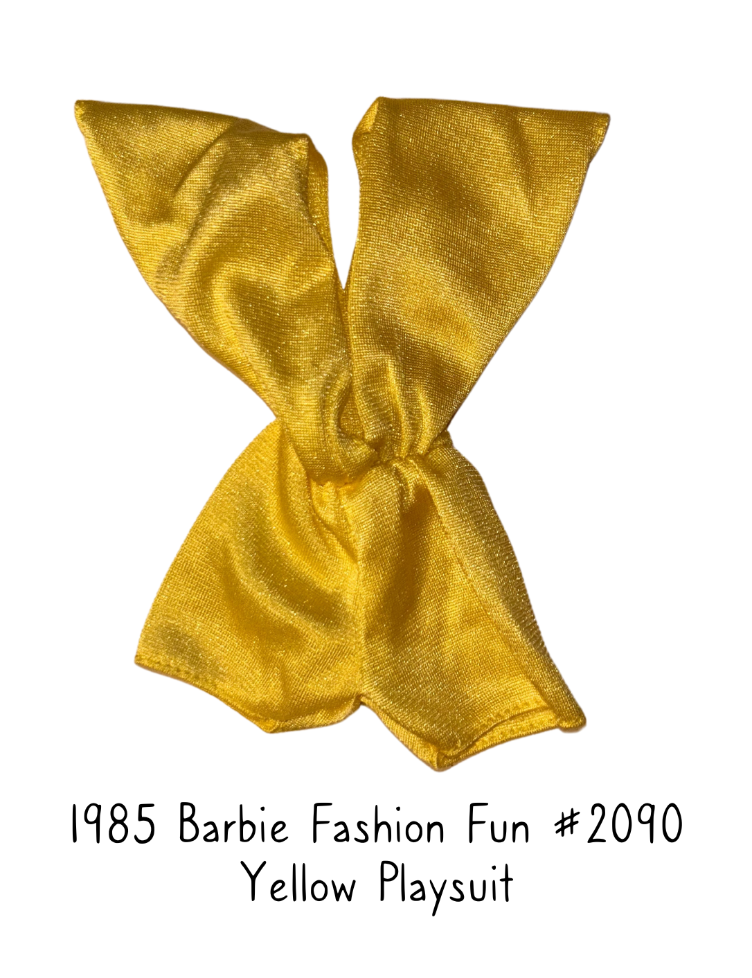 1985 Barbie Fashion Fun #2090 Yellow Playsuit