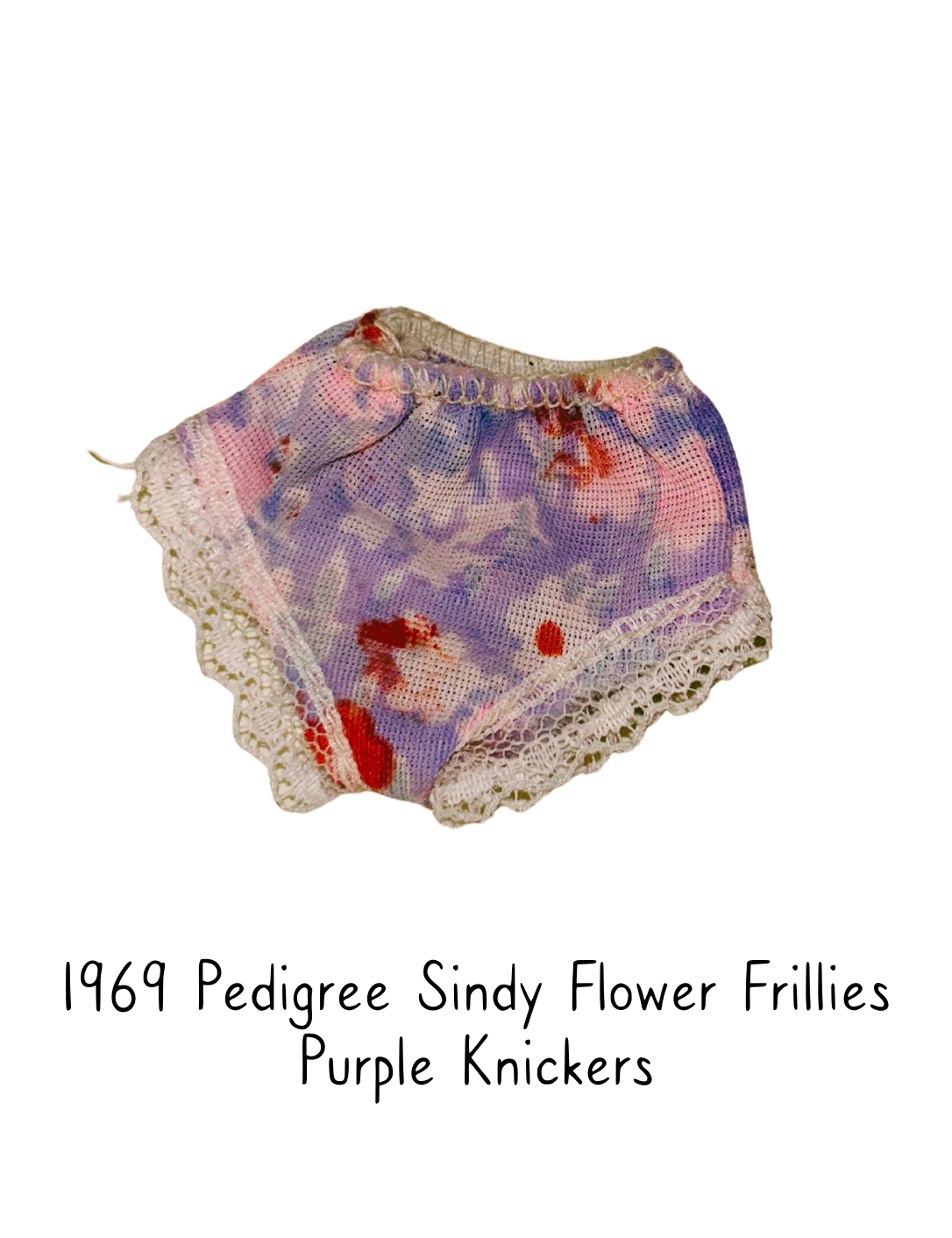 1969 Pedigree Sindy Flower Frillies Purple Knickers