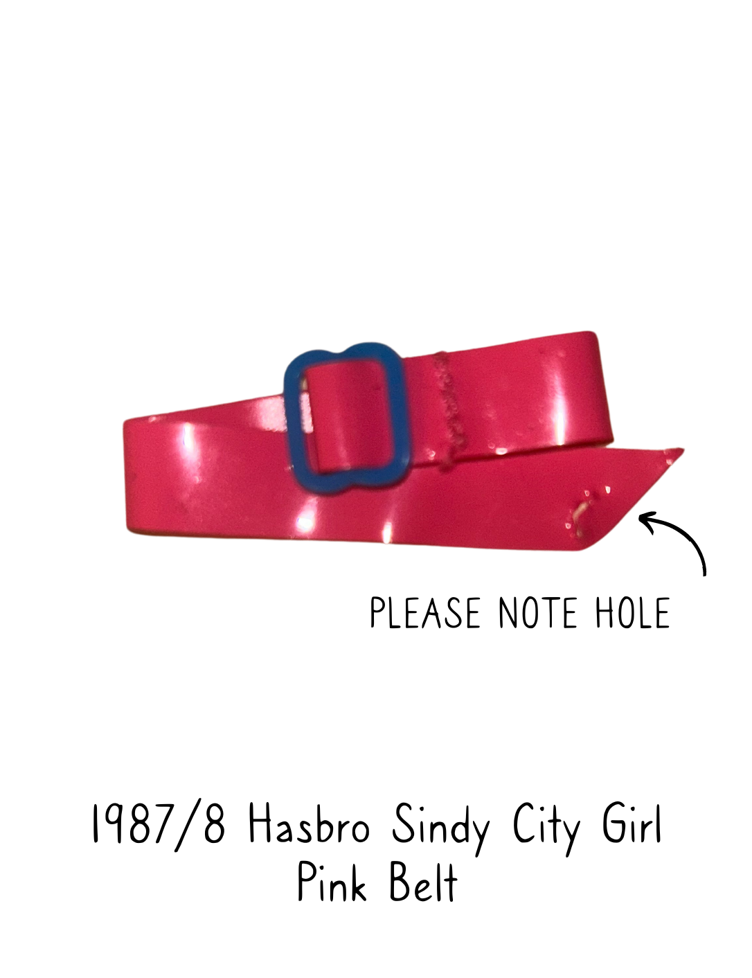 1987 Hasbro Sindy City Girl Pink Belt with Damage