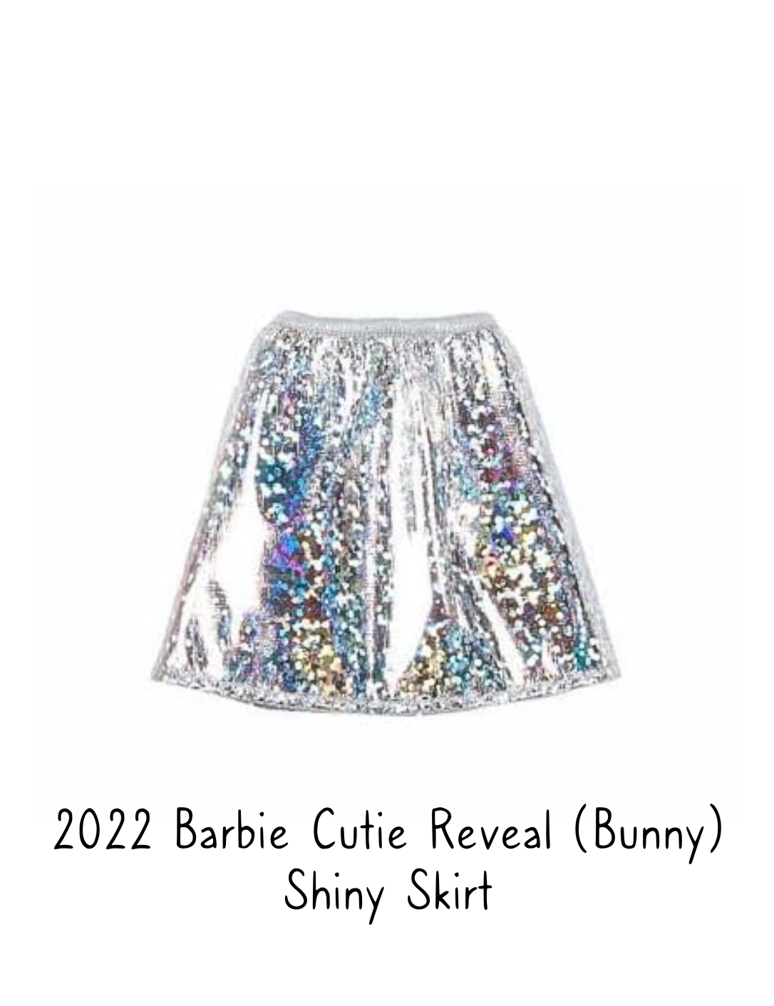 2022 Barbie Bunny Cutie Reveal Shiny Holographic Skirt