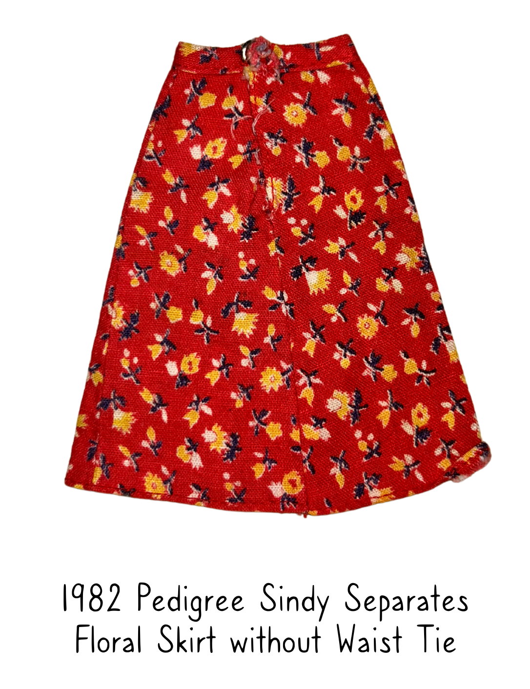 1982 Pedigree Sindy Doll Separates Floral Skirt without Waist Tie