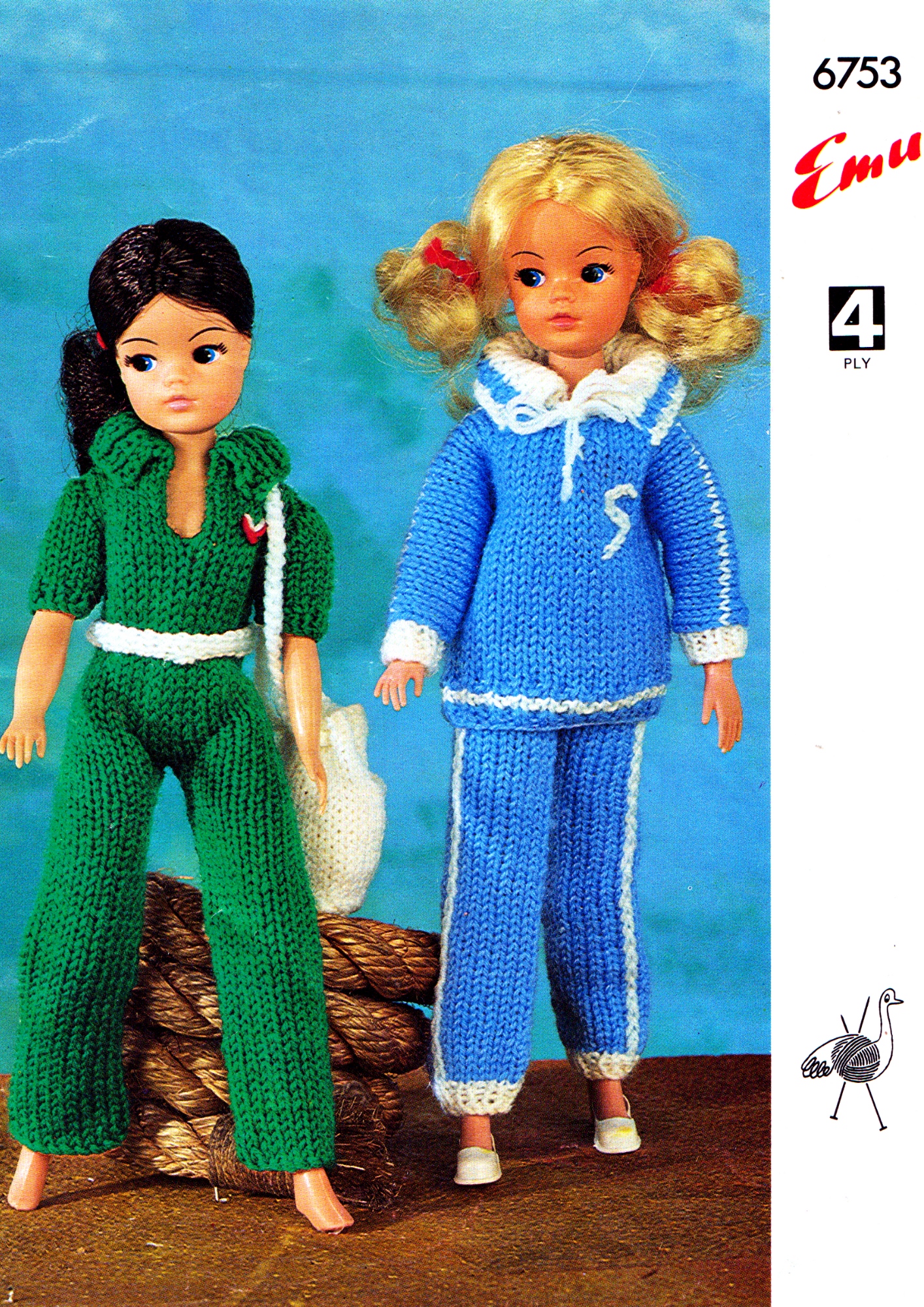 Emu 6753 Sindy Doll Leisure Clothing Knitting Pattern