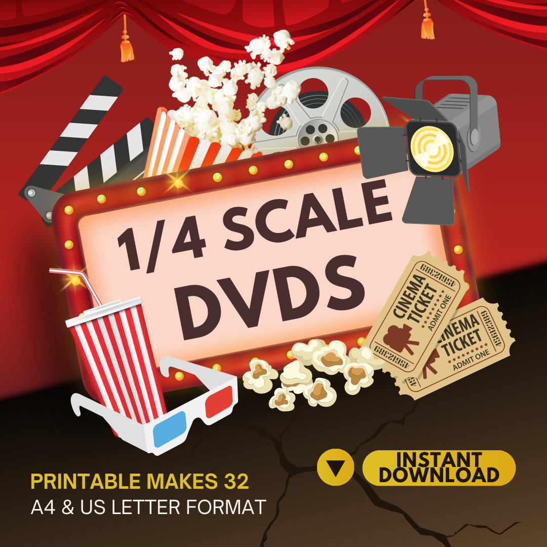 1/4 Scale Miniature DVD Covers