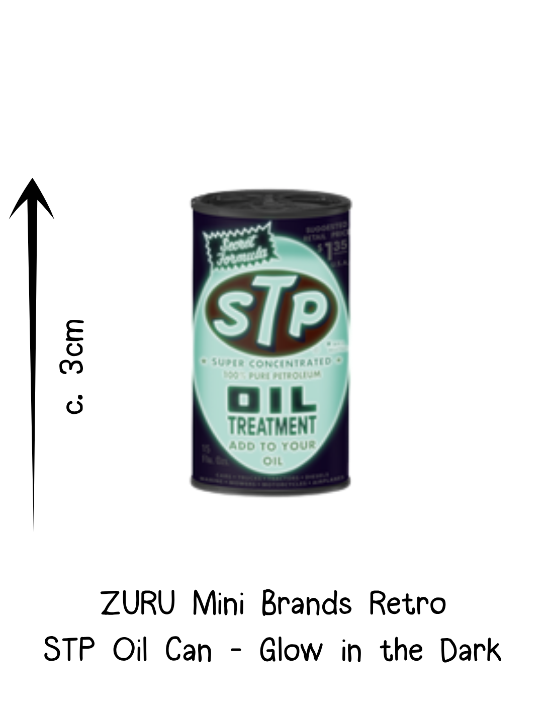 Zuru Retro Mini Brands Glow in the Dark STP Oil Can