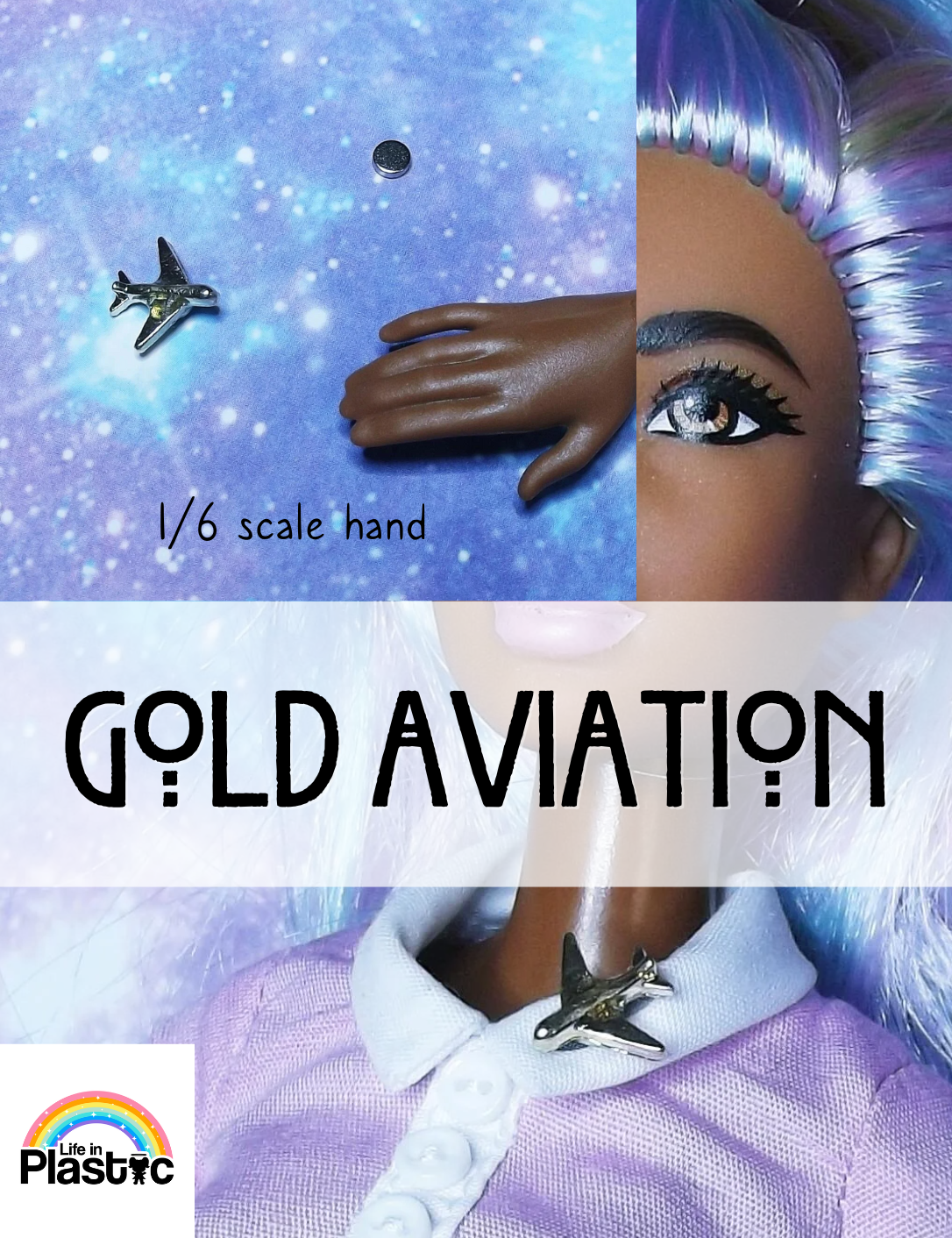 Gold Aviation Doll Brooch