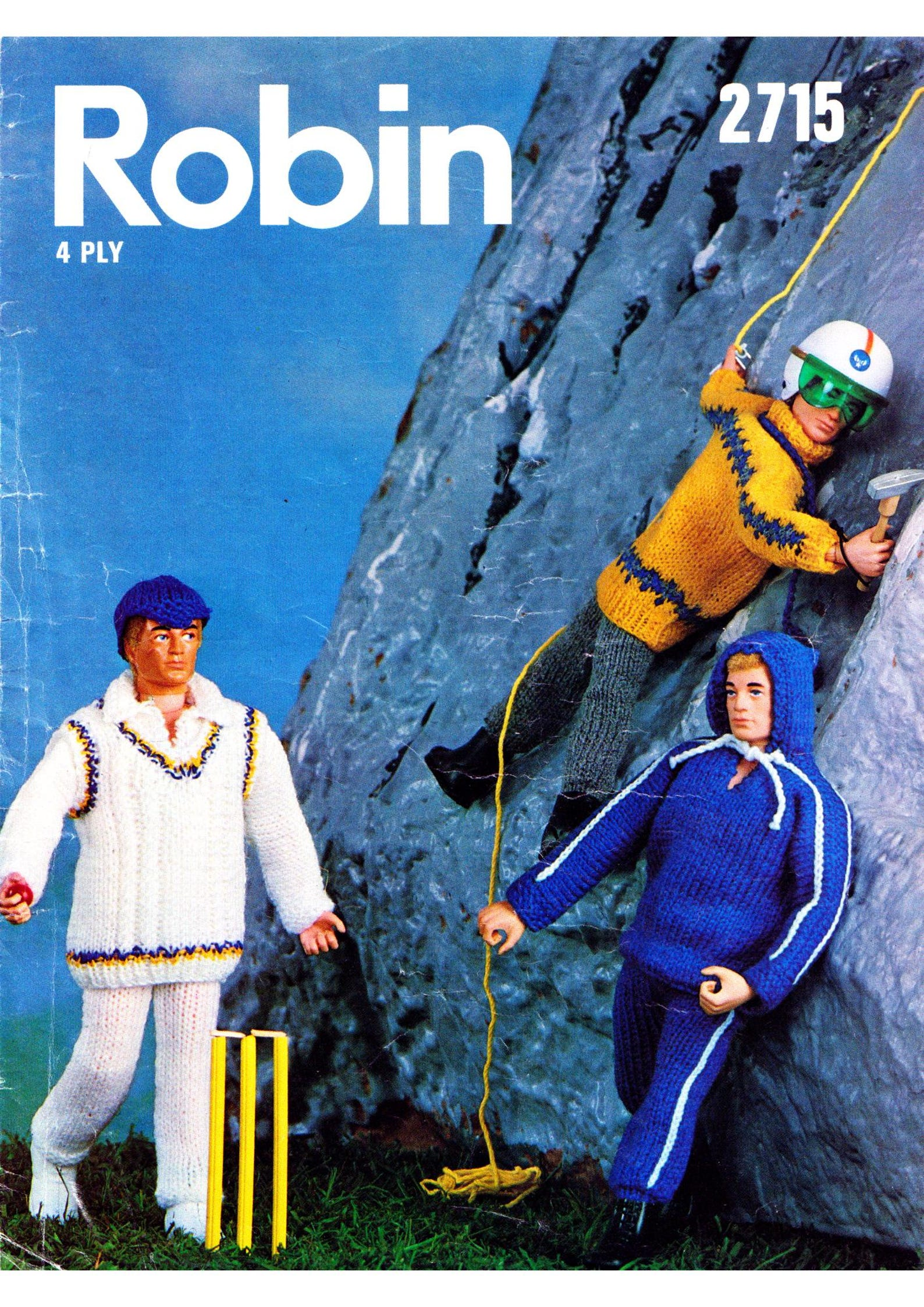 Robin 2715 Action Man Outfit Knitting Pattern