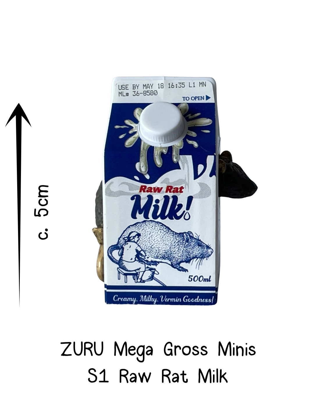 Zuru Mega Gross Minis Raw Rat Milk Carton