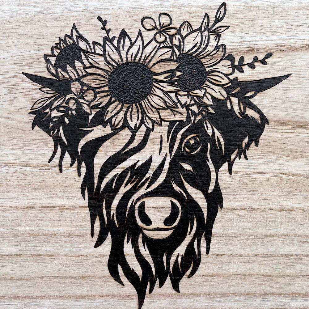 Highland Cow wooden box