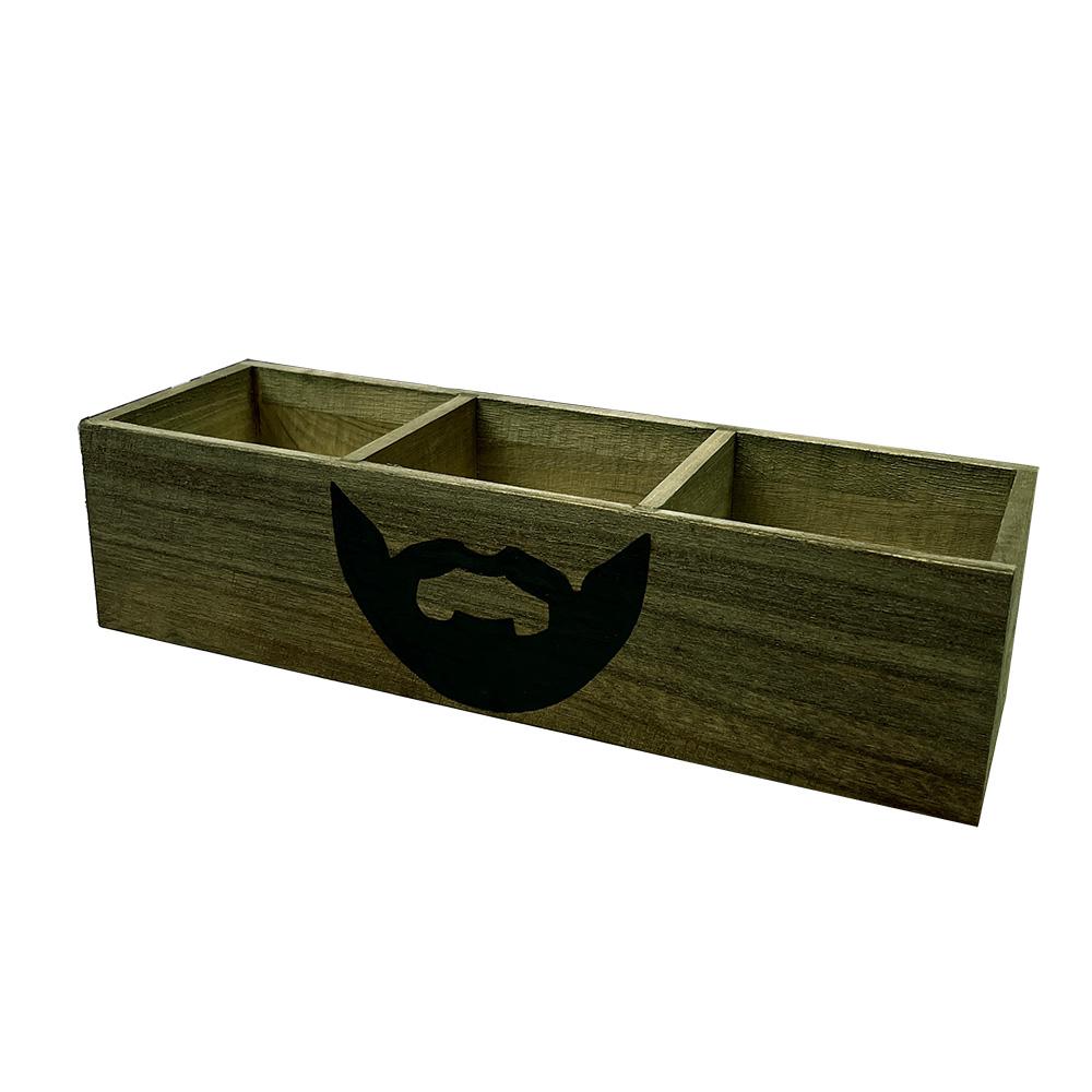 beard grooming wooden box