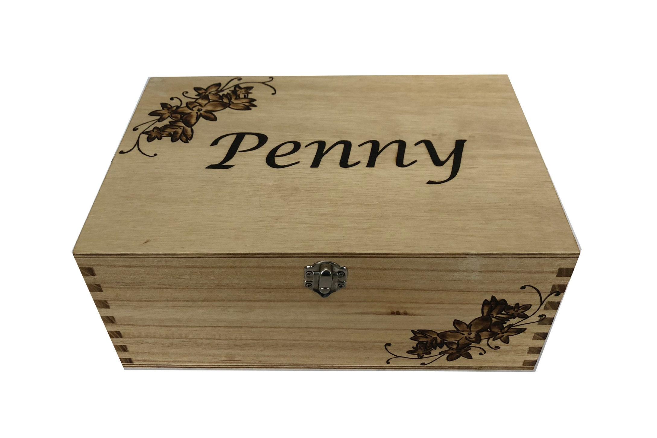 personalised wooden christening box