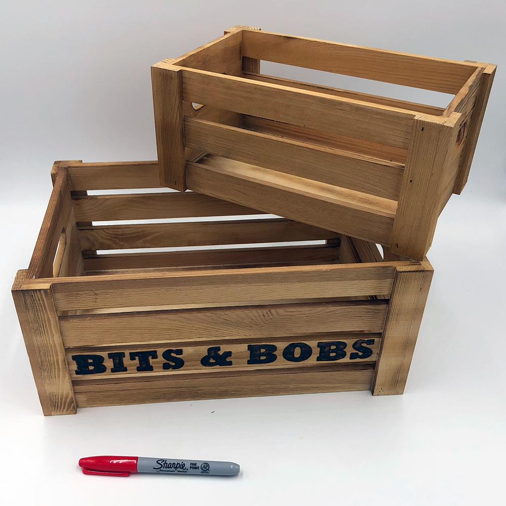 personalised wooden crate