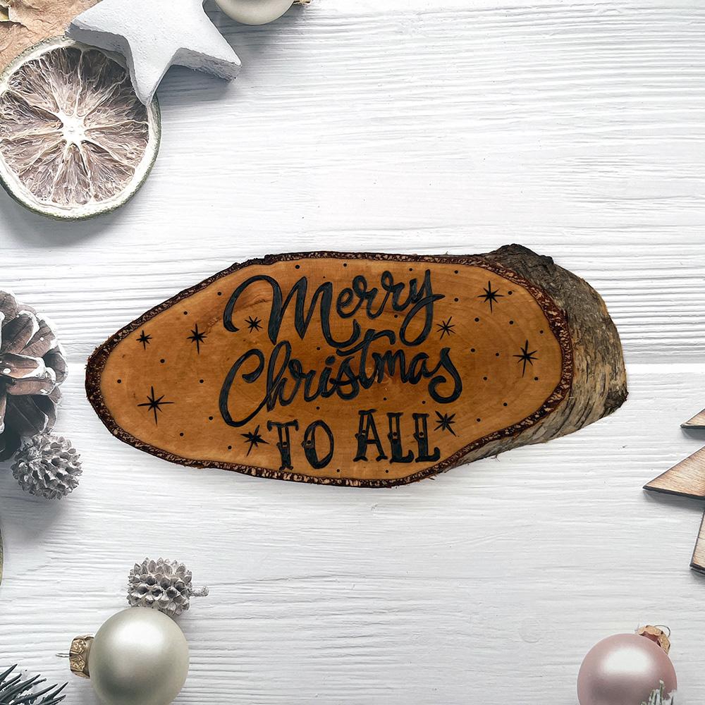 Merry Christmas to all wood sign