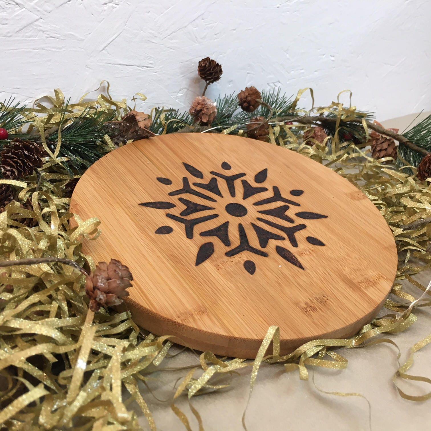 snowflake wooden board